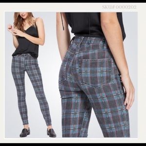 Paige Jeans Hoxton Ultra Skinny Tartan Plaid Pants NWT